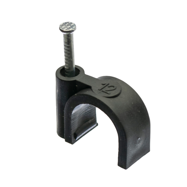 uchwyt kablowy FLOP fi 12mm czarny op.100szt.