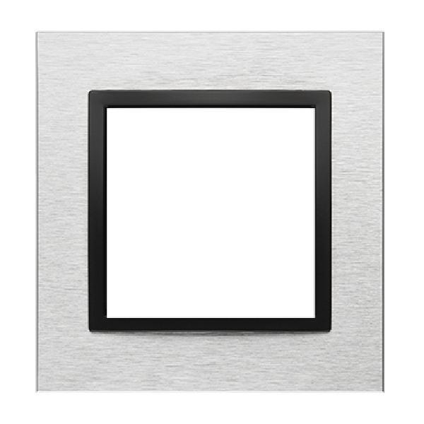 SIMON 54 NATURE ramka 1-kr. metal inox nero