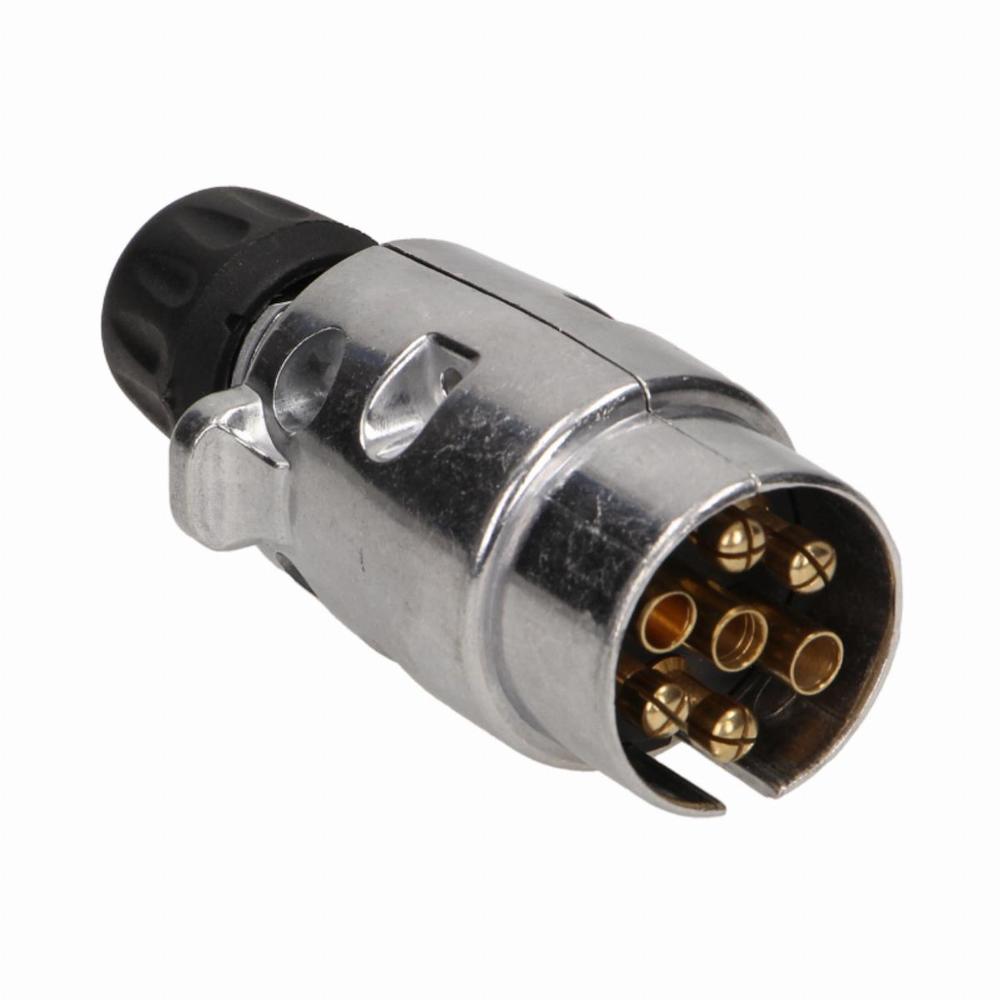 Wtyczka przyczepy, aluminiowa 7 pinów, 12/24V
