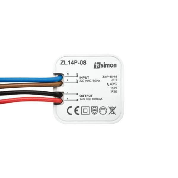 SIMON 54 zasilacz LED 14V DC 8W dopuszkowy