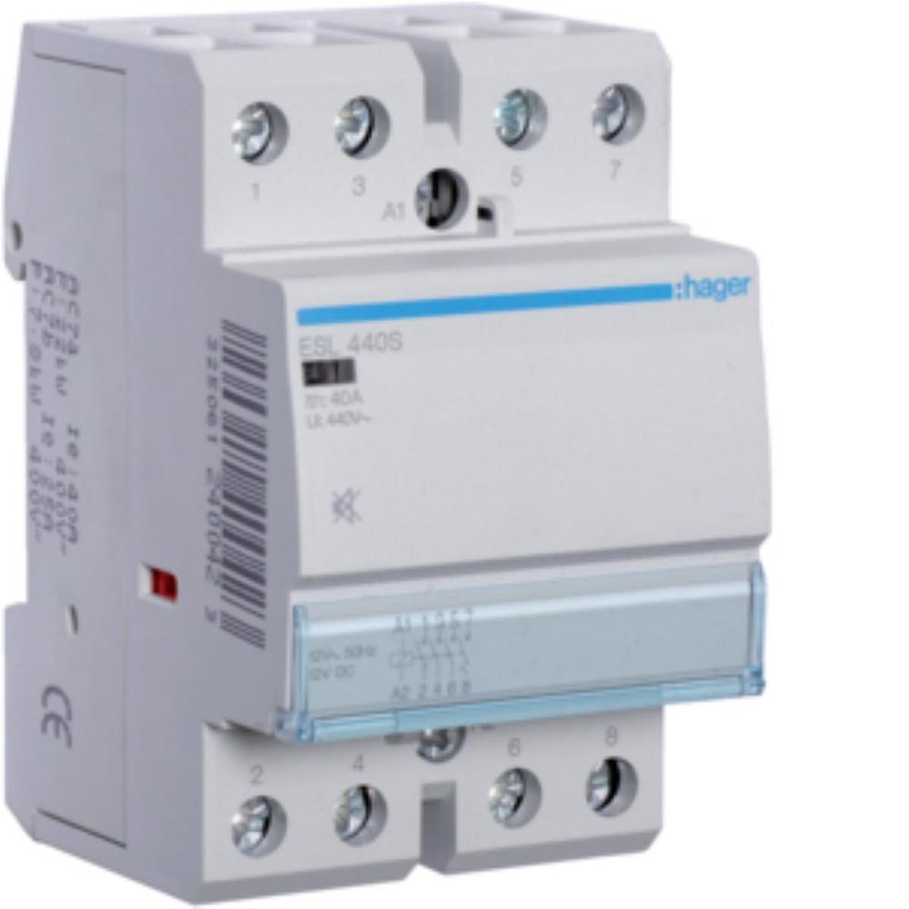 Stycznik cichy 12VAC/DC 4NO 40A AC-7a/b