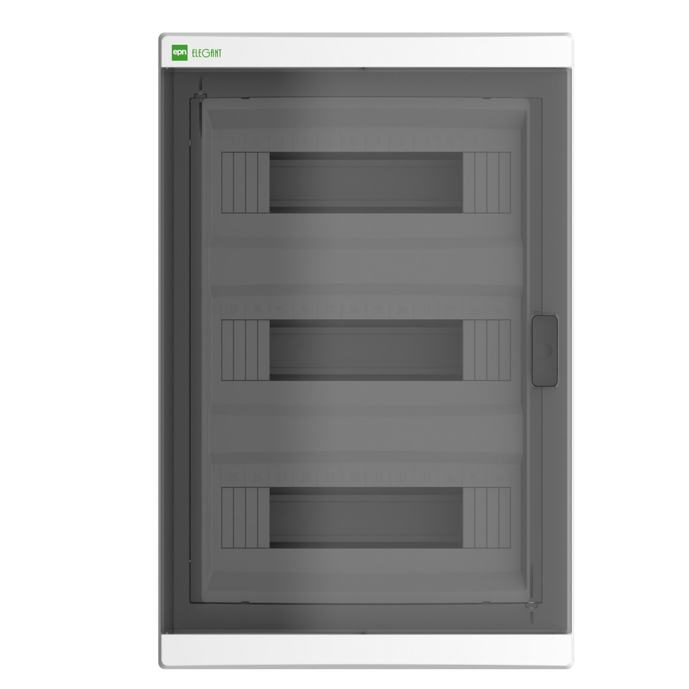 ELEGANT rozdzielnica 3x12 PE+N natynkowa IP 40 - kolor dymny
