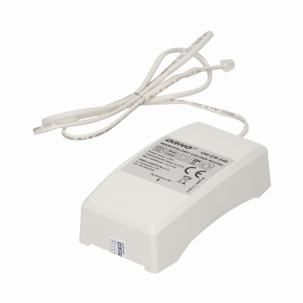 mikrofalowy czujnik ruchu z zewnętrznym sensorem zmierzchowym, 360st., IP20, 1200W