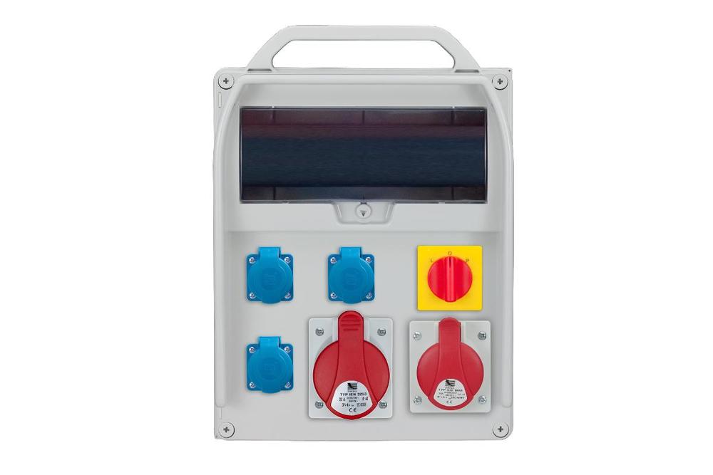 rozdzielnica R BOX 380R 13S, 1x32A/5p, 1x16A/5p, 3x250V  L/P