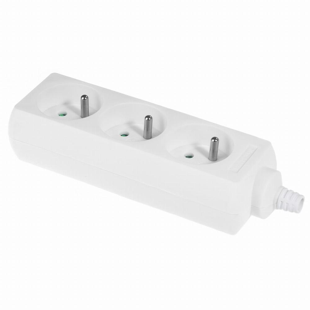 gniazdo 3kr. wtyczkowe przenośne GN-370 3x2p+Z 16A  250V  rozbieralne ECO biały