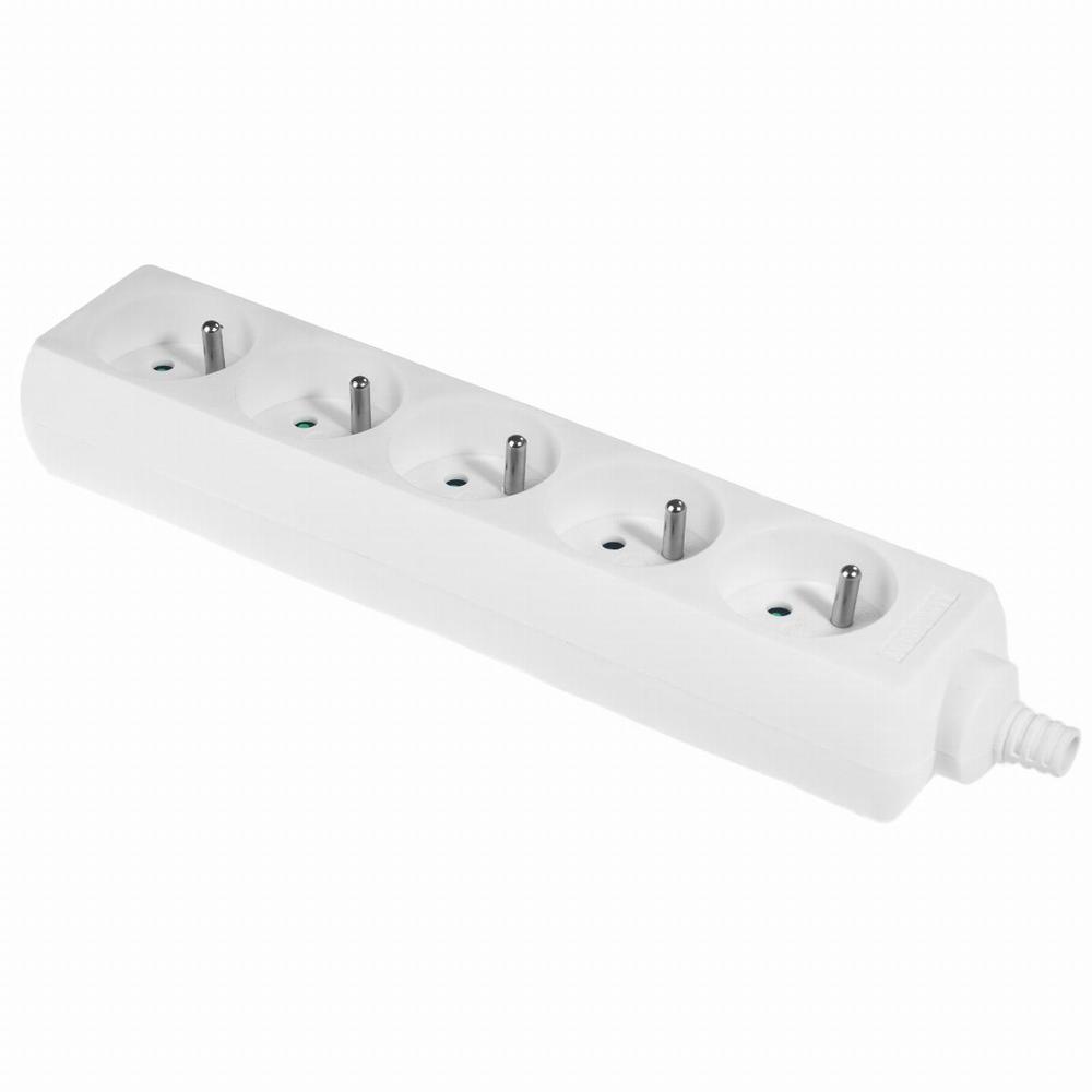 gniazdo 5kr. wtyczkowe przenośne GN-570 5x2p+Z 16A, 250V, rozbieralne; ECO; biały