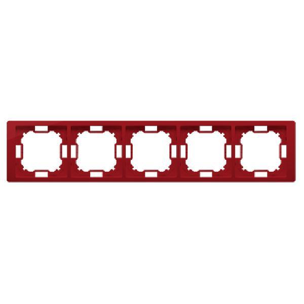 SIMON BASIC NEOS WMYZ-04520N-7013 Ramka 5-kr. NEOS – uniwersalna poziom i pion; rubinowy