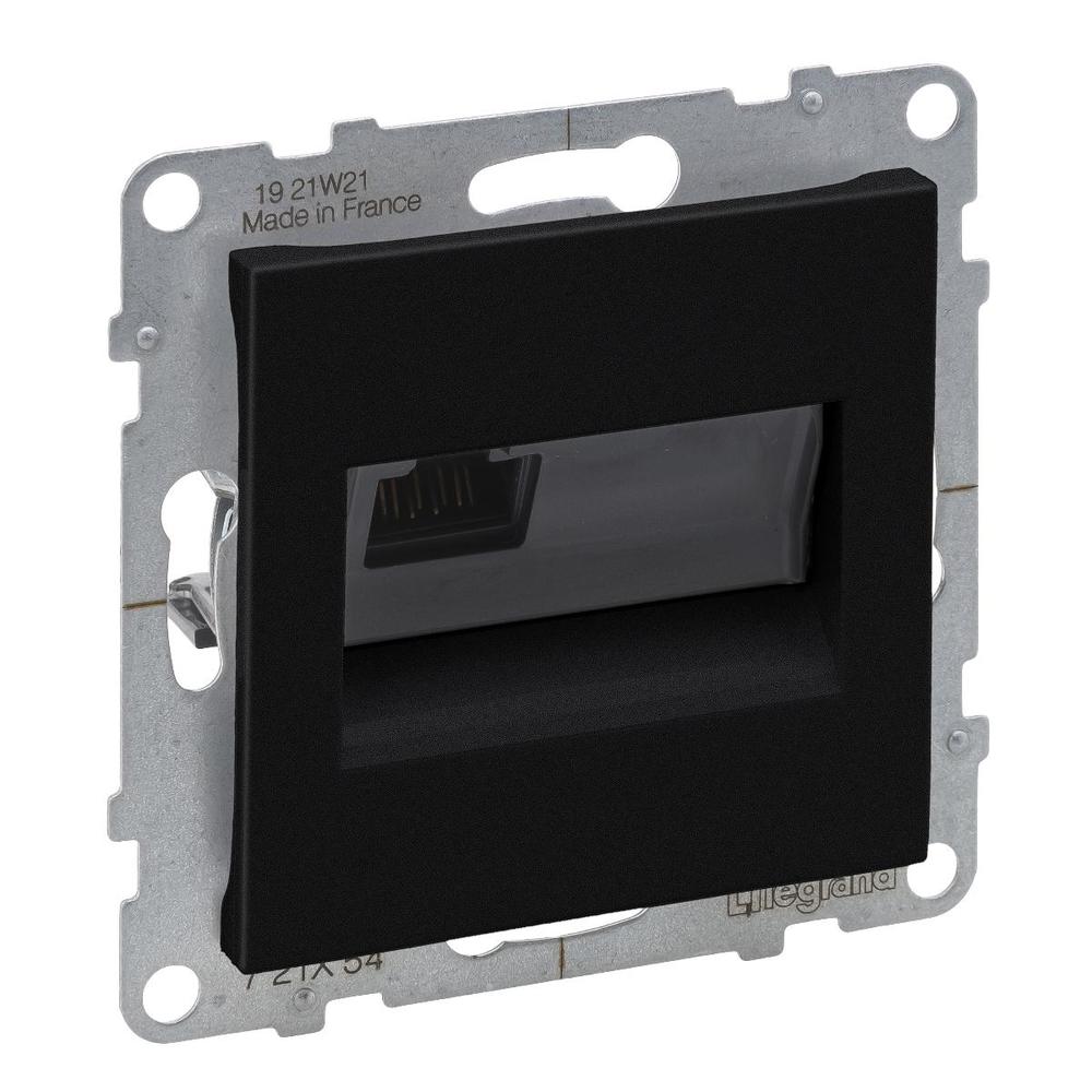 gniazdo SUNO RJ45/kat 6A UTP, czarny