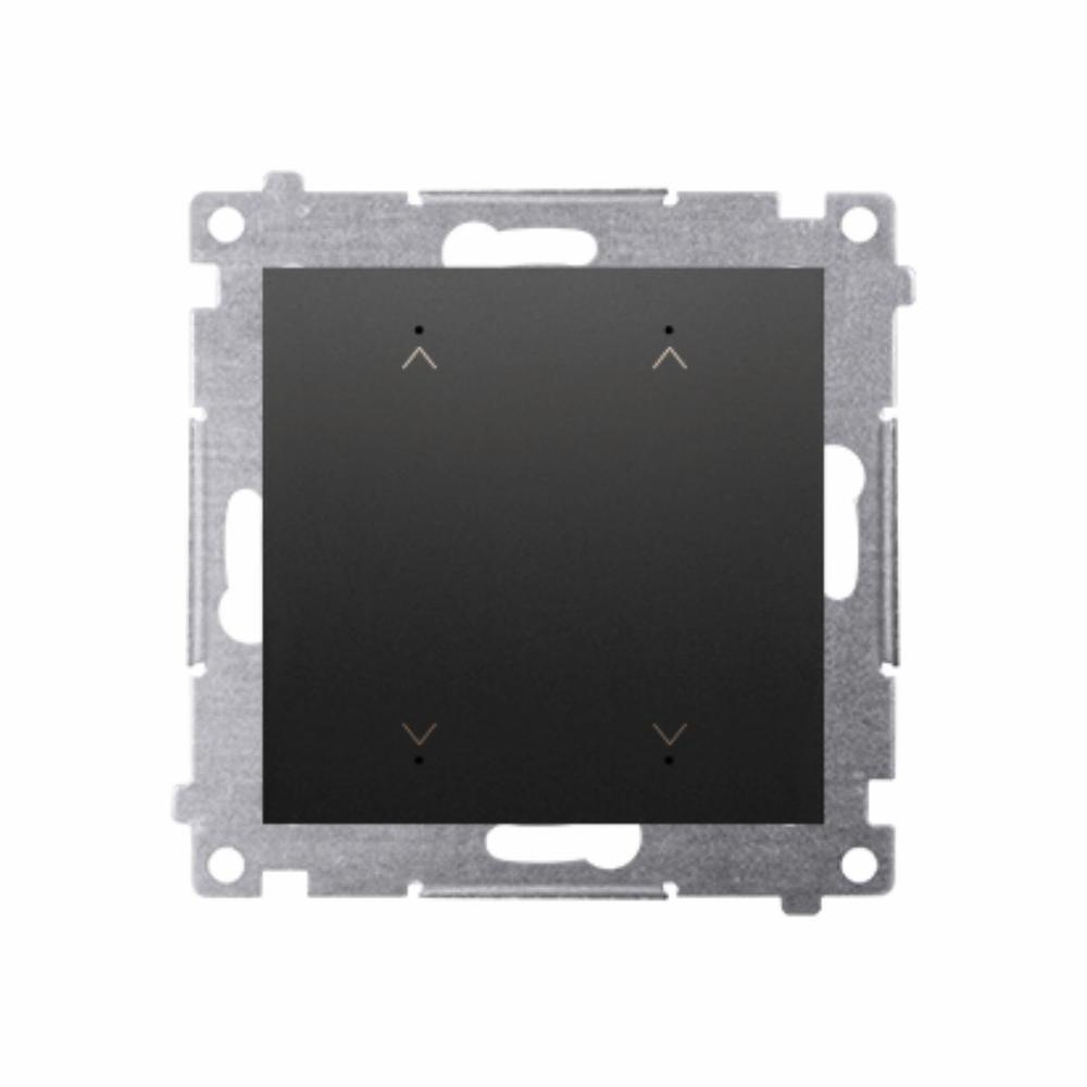 SIMON 54 łącznik/przycisk roletowy podwójny elektroniczny (moduł) 230 V; czarny mat