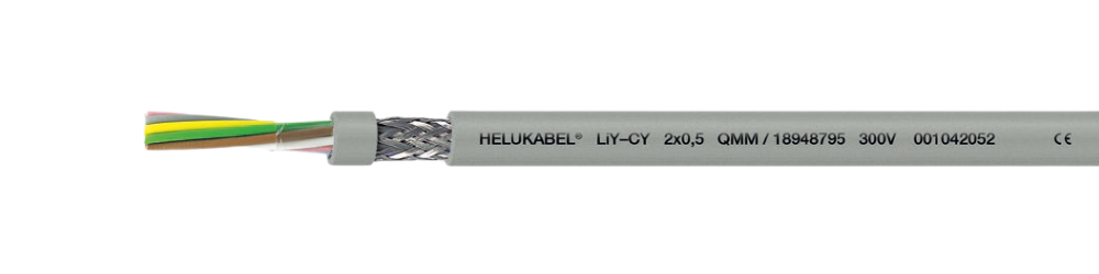 przewód sterowniczy LIY-CY 7X0,75 QMM GR 300/300V; PVC/PVC RAL 7001