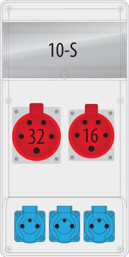rozdzielnica R-BOX SLIM 10S 16A/5p, 32A/5p, 3x230V