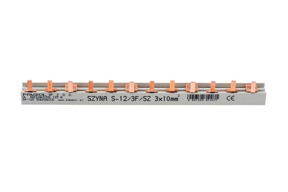 szyna prądowa 3F 12M 10mm E.4302