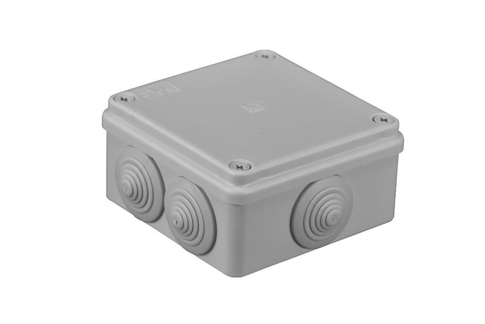 puszka instalacyjna natynkowa hermetyczna 100 x 100 x 50, 6 dławików, IP 65