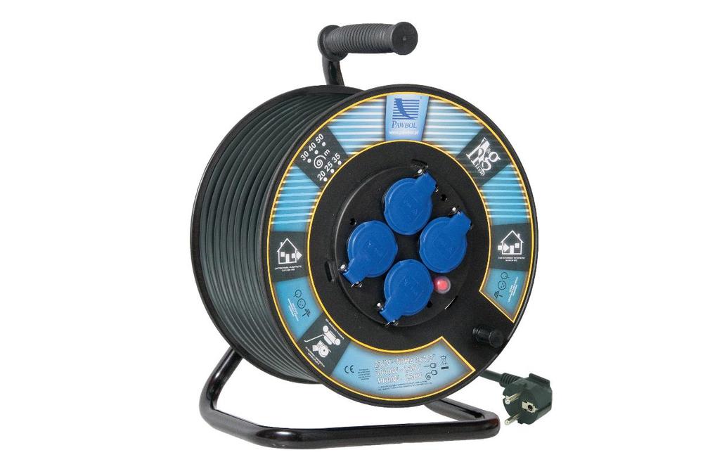 przedłużacz bębnowy 3x1.5 H05VV-F 50m 4xGZ16A +termik B.1116-300I-50 IP44