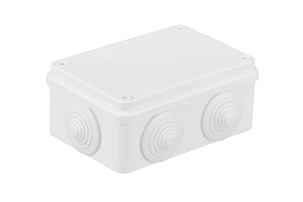 Puszka instalacyjna natynkowa hermetyczna 120 x 80 x 50, 6 dławików, IP 65