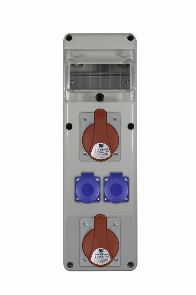 Rozdzielnica R-BOX SLIM 6S 2x32A/5p, 2x230V