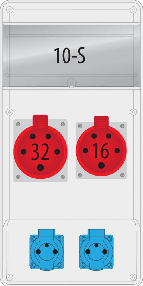 Rozdzielnica R-BOX SLIM 10S 32A/5p, 16A/5p, 2x230V