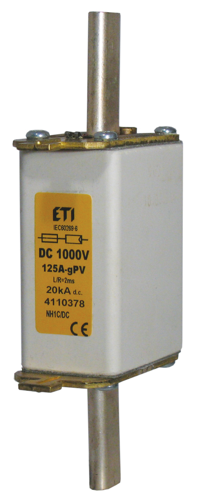 wkładka topikowa M0 gPV 63A/1000V DC  0 DC - 1000V (do stos. w podst. bezp. PK0 DC)