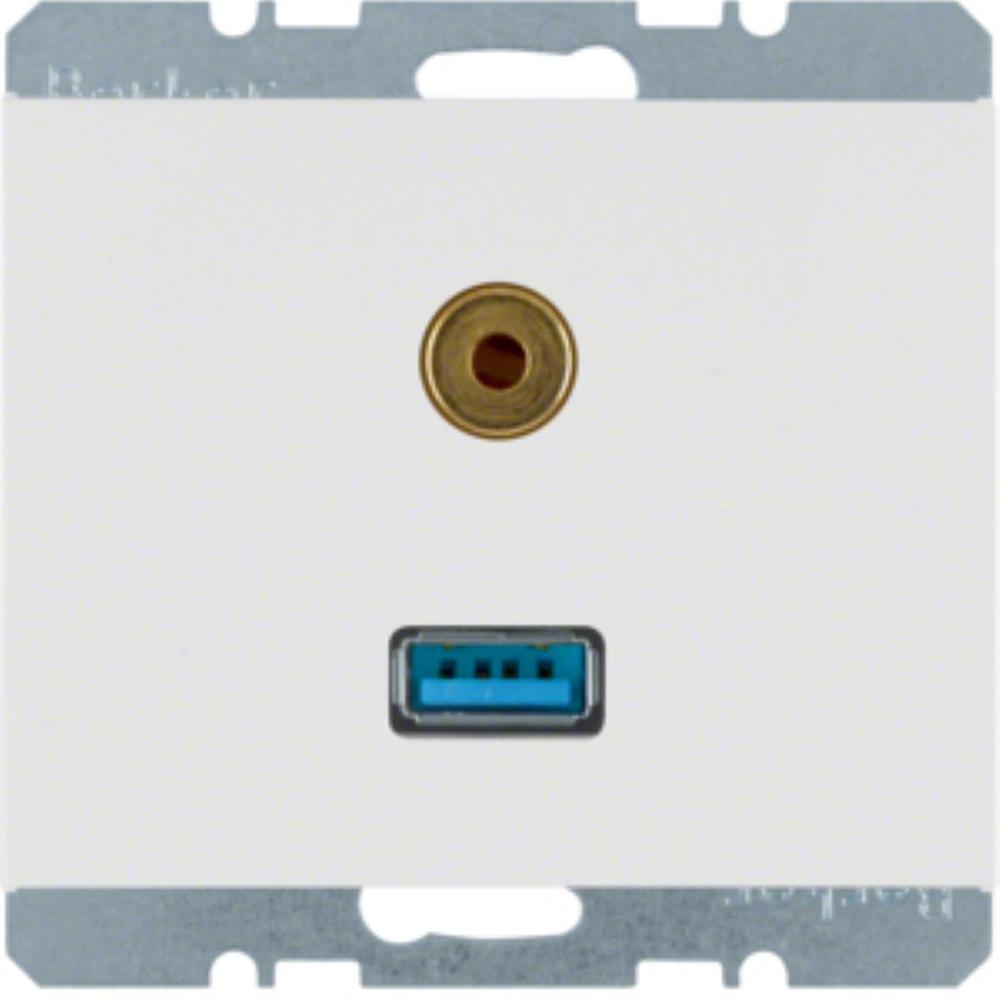 gniazdo USB / 3,5 mm K.1  Audio biały