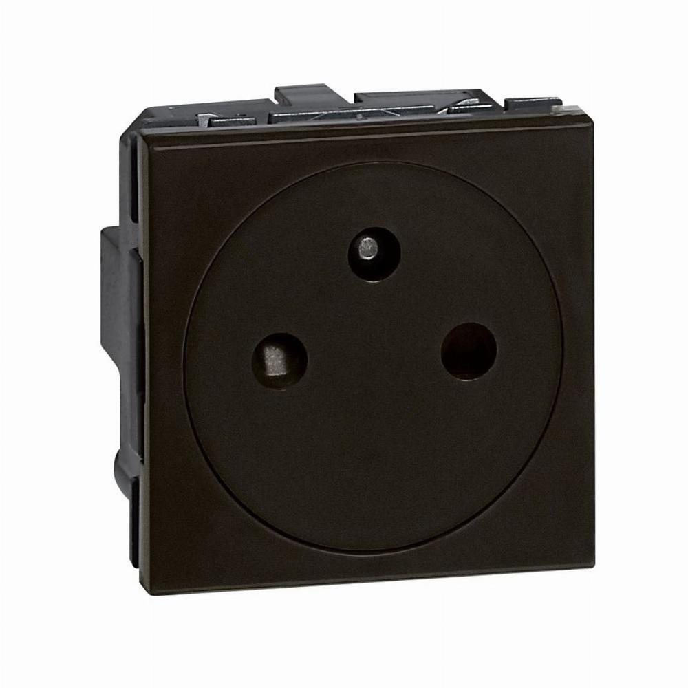 gniazdoMOSAIC 2P+Z 16 A - 250 V  zaciski automatyczne - 2 modułowe - antracyt