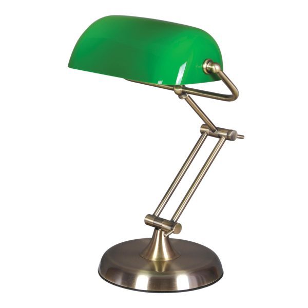lampa stołowa KAJA Bank E27 patyna K-8041
