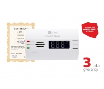 czujnik "EL HOME" CD-90B8 - bateryjny, DC 3V, LCD;  zgodny z nową normą PN 50291-1:2018