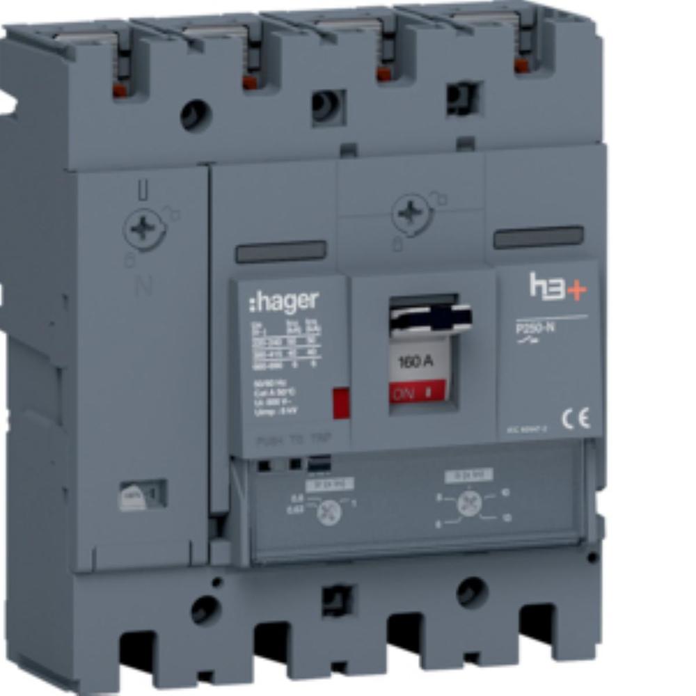 MCCB Wyłącznik mocy h3+ P250 4P 160A 40kA TM