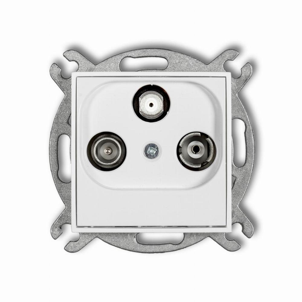 mechanizm gniazda abonenckiego ICON RTV-SAT końcowego multimedialnego (Internet) biały