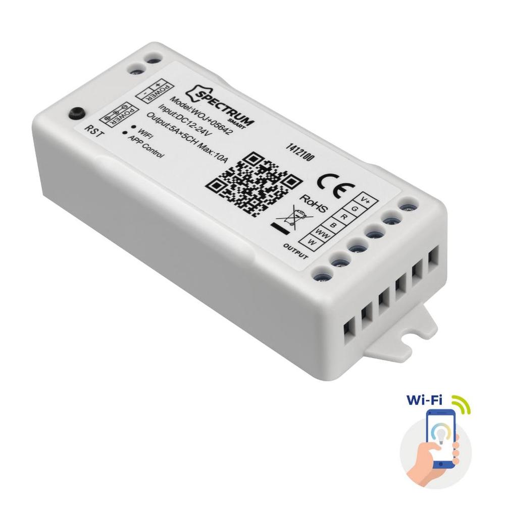 kontroler do pasków LED RGBW+CCT+DIM 12/24V DC 120W/240W Wi-Fi/BT Spectrum SMART
