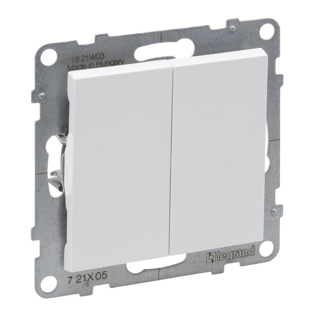 łącznik świecznikowy SUNO - 10 AX - 250 V~ - zaciski automatyczne, Biały, Legrand