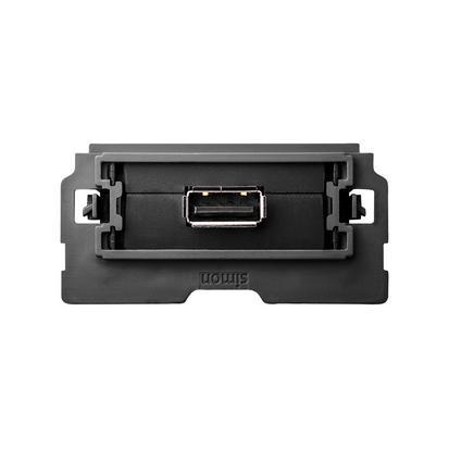 SIMON 100 ładowarka USB 1xgniazdo SmartCharge 2,1A, 5V D/C (mechanizm 1/2, bez ramki montażowej) 100-230V, zaciski śrubowe