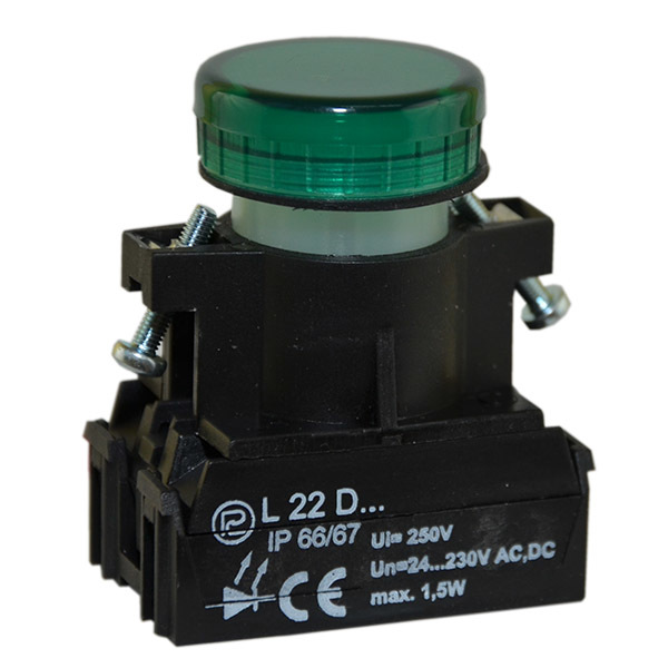 lampka L22D 24V-230V zielona