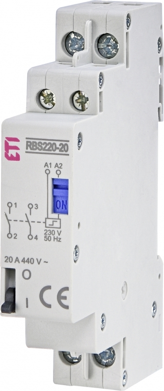 stycznik bistabilny 20A RBS220-20-230V AC 2-biegunowy, 1-modułowy