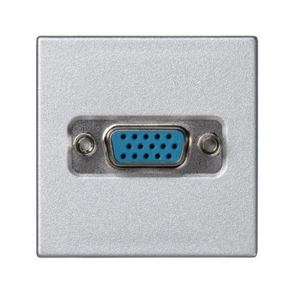 SIMON CONNECT płytka K45 złącza VGA (D-Sub 15) 45x45mm + wkład zaciski śrubowe aluminium