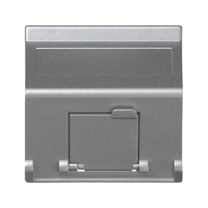 SIMON CONNECT płytka K45 1x RJ z osłoną skośna do adapterów MD aluminium