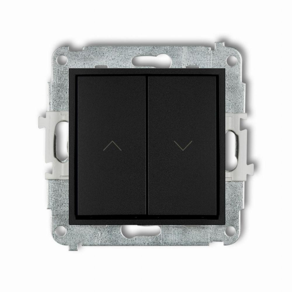 ICON mechanizm łącznika żaluzjowego z podtrzymaniem czarny mat