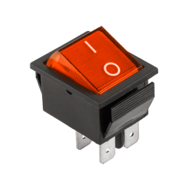 łącznik kołyskowy podświetlany czerwony 16A 230V 25x31mm IRS-201-1A (1op=10szt)