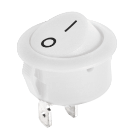 wyłącznik okrągły kołyskowy biały R5 10A/250V PRK0080