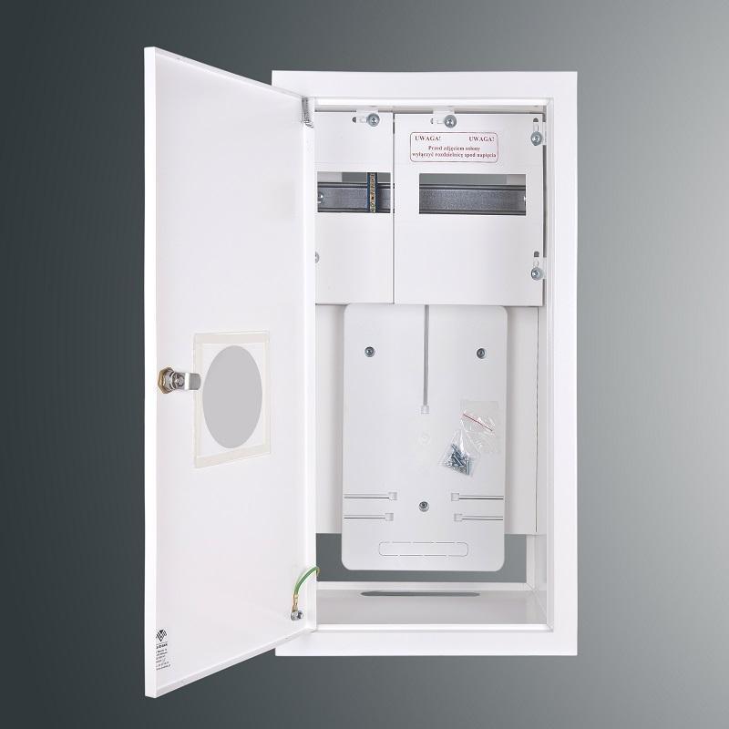 rozdzielnica p/t licznikowa RW 12NN T3F+11S 577x288x220; pełne drzwi; z.p.9081; IP30; RAL9003