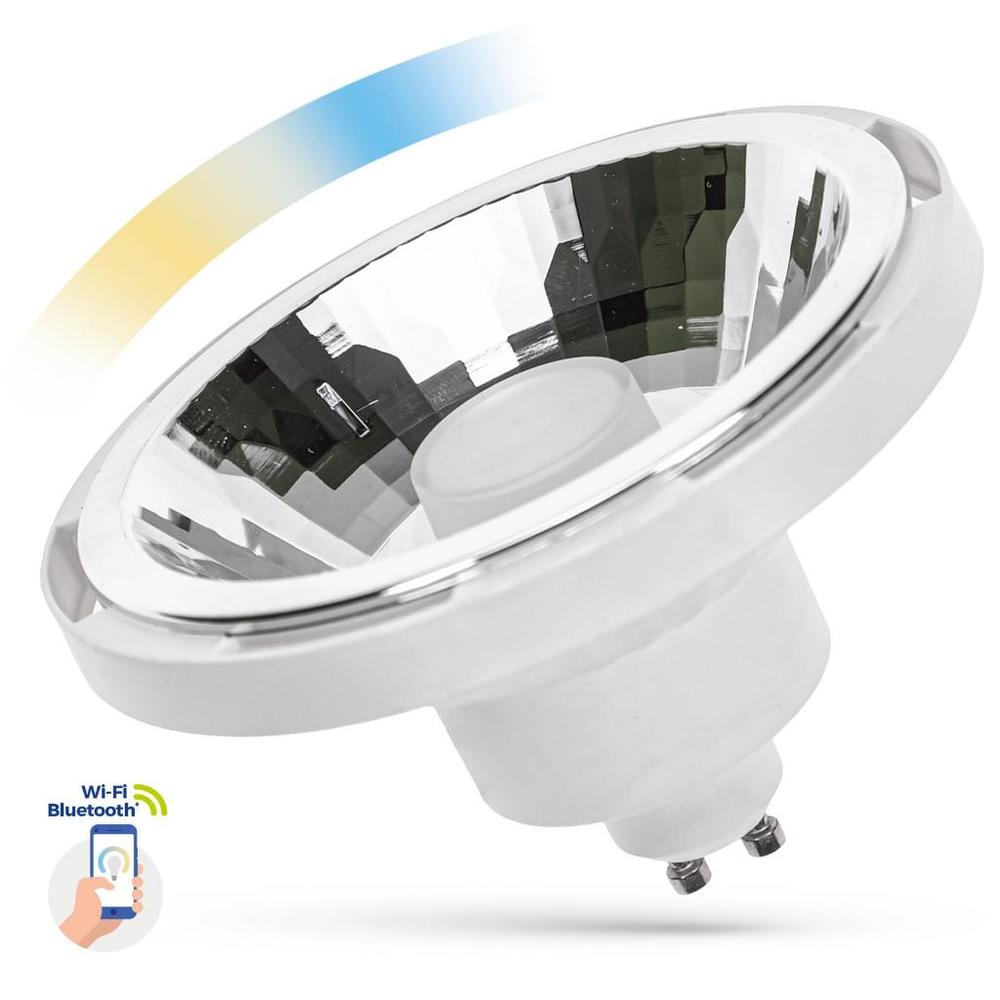 żarówka LED AR111 GU10 SMD 230V 10W BIAŁY 30st CCT+DIM Wi-Fi/BT Spectrum SMART