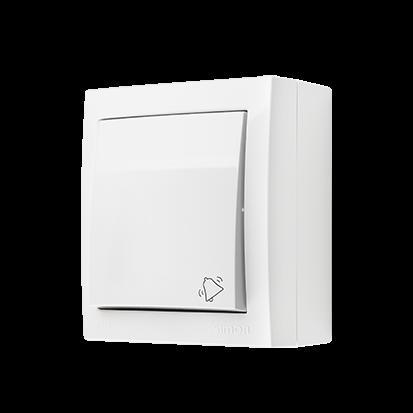 SIMON AQUACLICK WA-CD1xxxx-xx-11xx przycisk dzwonek natynkowy IP44 10AX  250V~ zaciski śrubowe biały