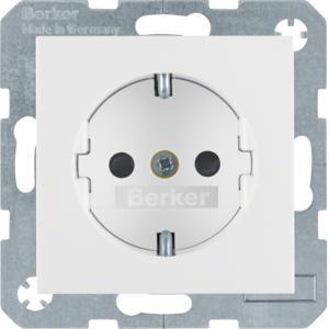 gniazdo SCHUKO B.X/S.1  z uz. z przesł. st. biały 47238989