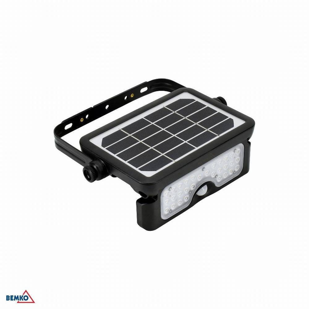 naświetlacz solarny LED SOLEN 5W 500LM 4000K IP65 czarny CZ. PIR