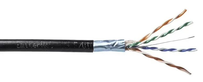 kabel EmiterNet zewnętrzny żelowany FTP (F/UTP) kat.6 żel, drut 4x2x0,57 PE+GEL
