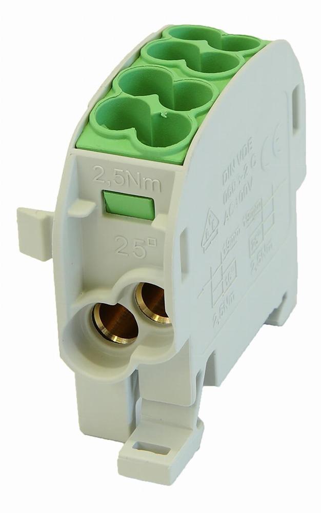 SCB 25 blok rozdzielczy - odgałęźny Al/Cu 80110 SIMBLOCK zielony