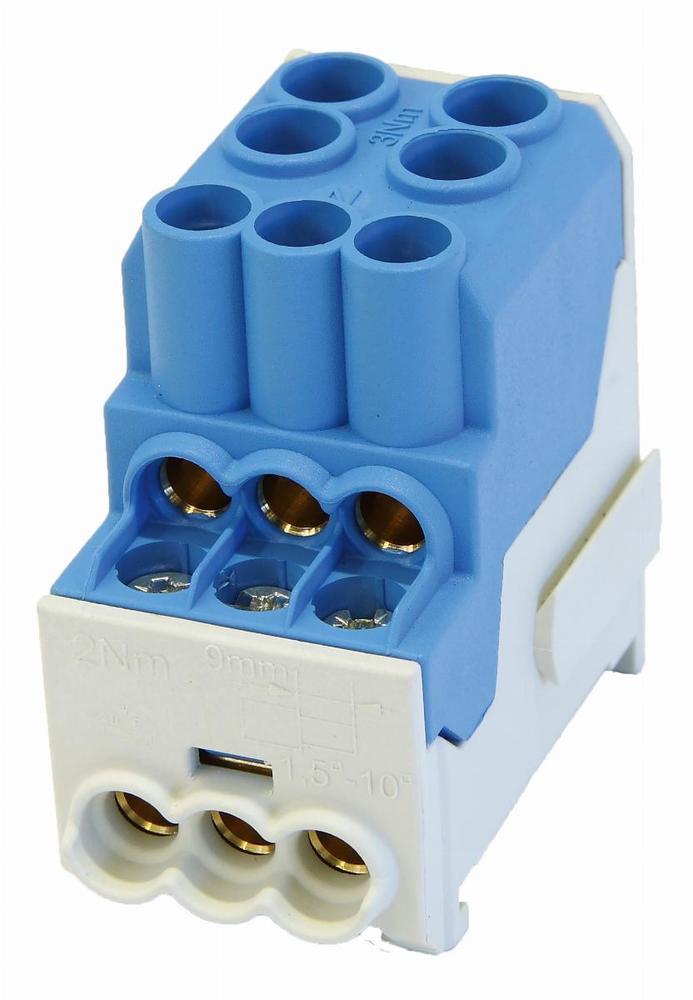 blok rozdzielczy SDB 100 - dystrybucyjny Al/Cu 80010 SIMBLOCK niebieski