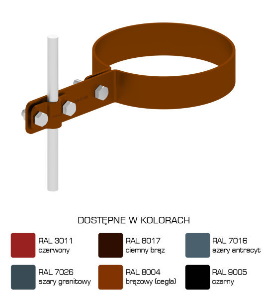 uchwyt na rurę spustową fi110 mm Z-Śruba /LA/ TYP AN-70F/LA/
