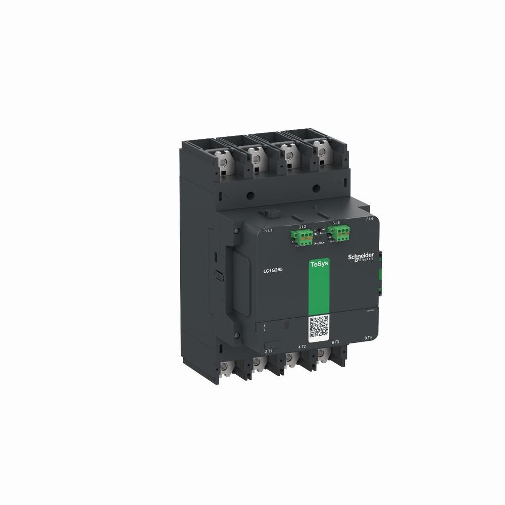 Stycznik mocy LC1G2654LSEA TeSys Giga, 4 biegunowy (4NO), AC-1 <=440V 385A, wersja rozszerzona, 200…500V szerokozakresowa AC/DC cewka elektroniczna