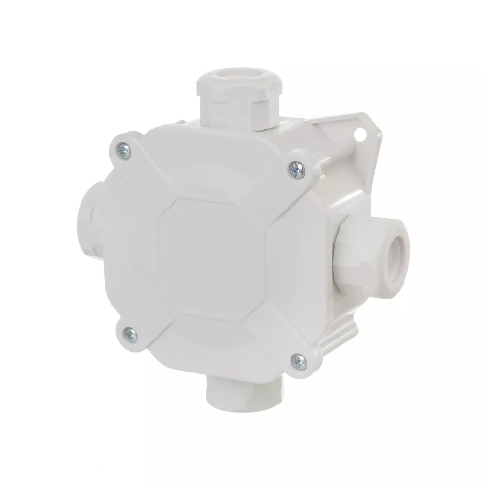 puszka natynkowa hermetyczna 75X75X33 z wkładem 5x4/IP67/PG16 IP 67 - kolor szary
