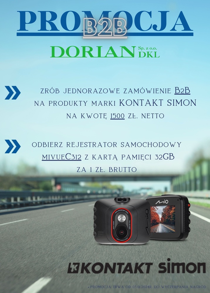 Rejestrator samochodowy z kartą pamięci 32 GB
